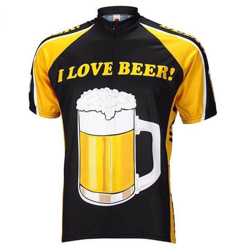 O Preço Mais Baixo Camisa De Ciclismo De Alta Qualidade Masculina Manga Curta Eu Amo Cerveja Bicicleta Mountain Bike Rou