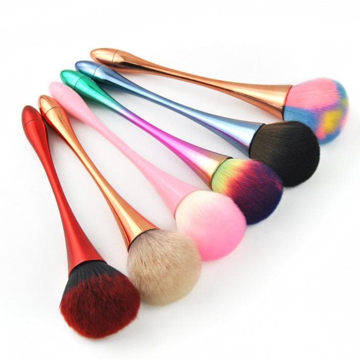 Pincel Largo Ouro Rosa para Base Pó Blush Ferramenta de Maquiagem Profissional Muito Macio