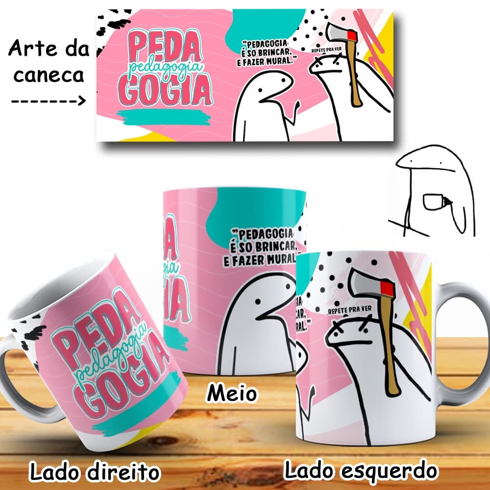 Caneca Flork Pedagogia, Caneca Profissões Flork 325 ML
