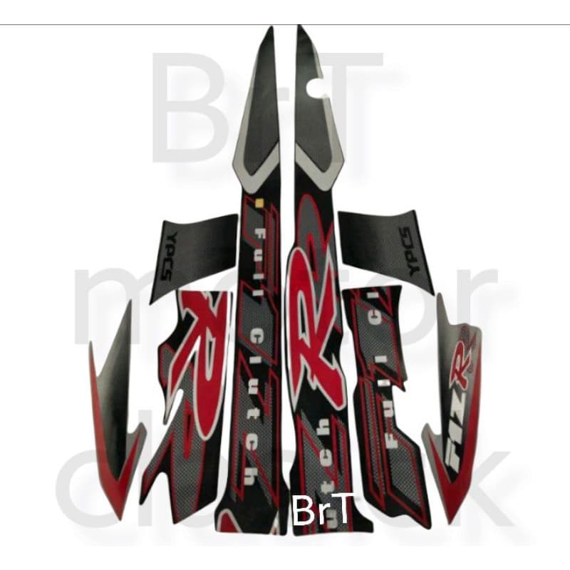 Adesivo Listrado De Corpo Yamaha fizr fiz r f1zr 2001 2002 , Lista De Carroceria Padrão