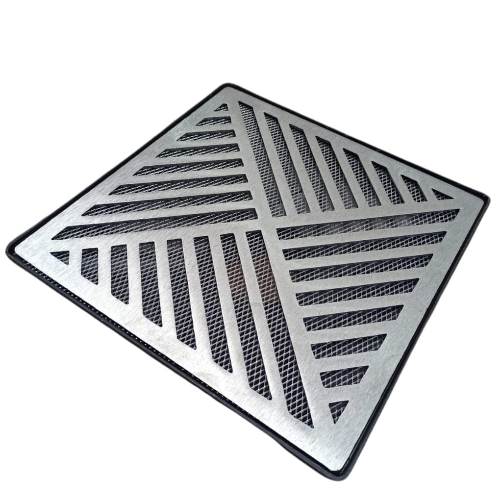 Ralo Linear 30x30 Saída Baixa Para Tubo de 100 Com Tela Anti Inseto
