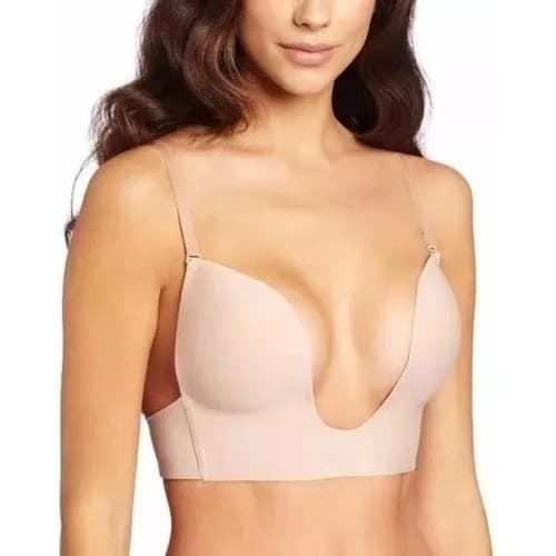 Sutiã Decote U Super Profundo Top Push Up Decotado Cavado