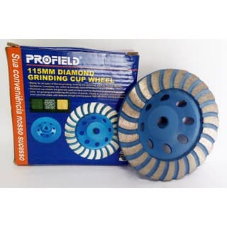 Rebolo Diamantado Turbo 115mm Profield C/ Rosca M14 C/ Caixa