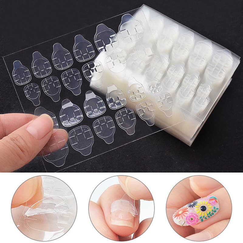 KIT Cola Adesivo 24/72/240 unidades para unha Dupla Face Adesivo Fita Falso Pregos Arte Decoração de unha
