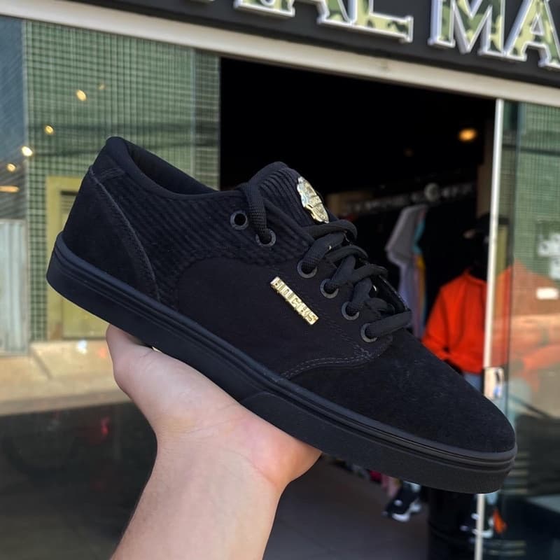 Tênis Hocks Skate Montreal Black/gold Preto E Dourado Hocks Tenis Skate Hocks Masculino Confortável Casual Baixo Skatist