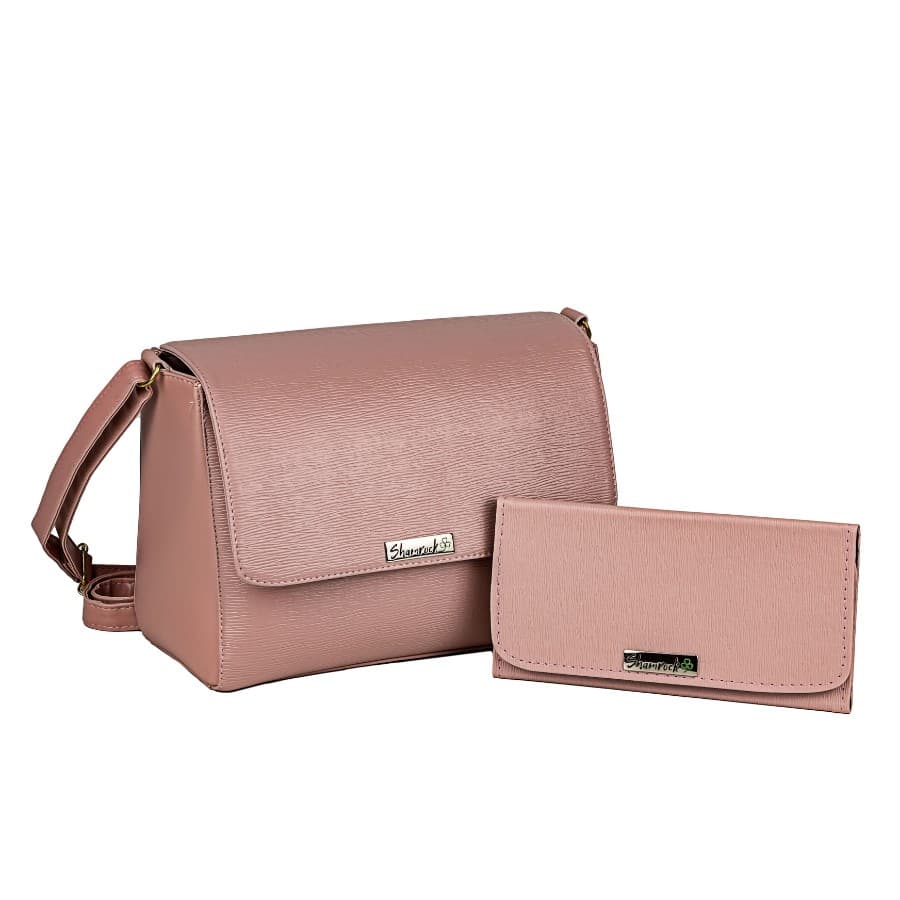 Bolsa Feminina De Ombro Transversal Lado Rosa