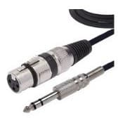 Cabo P/ Microfone P10 Stereo X Xlr Fêmea 1 Metros Balanceado