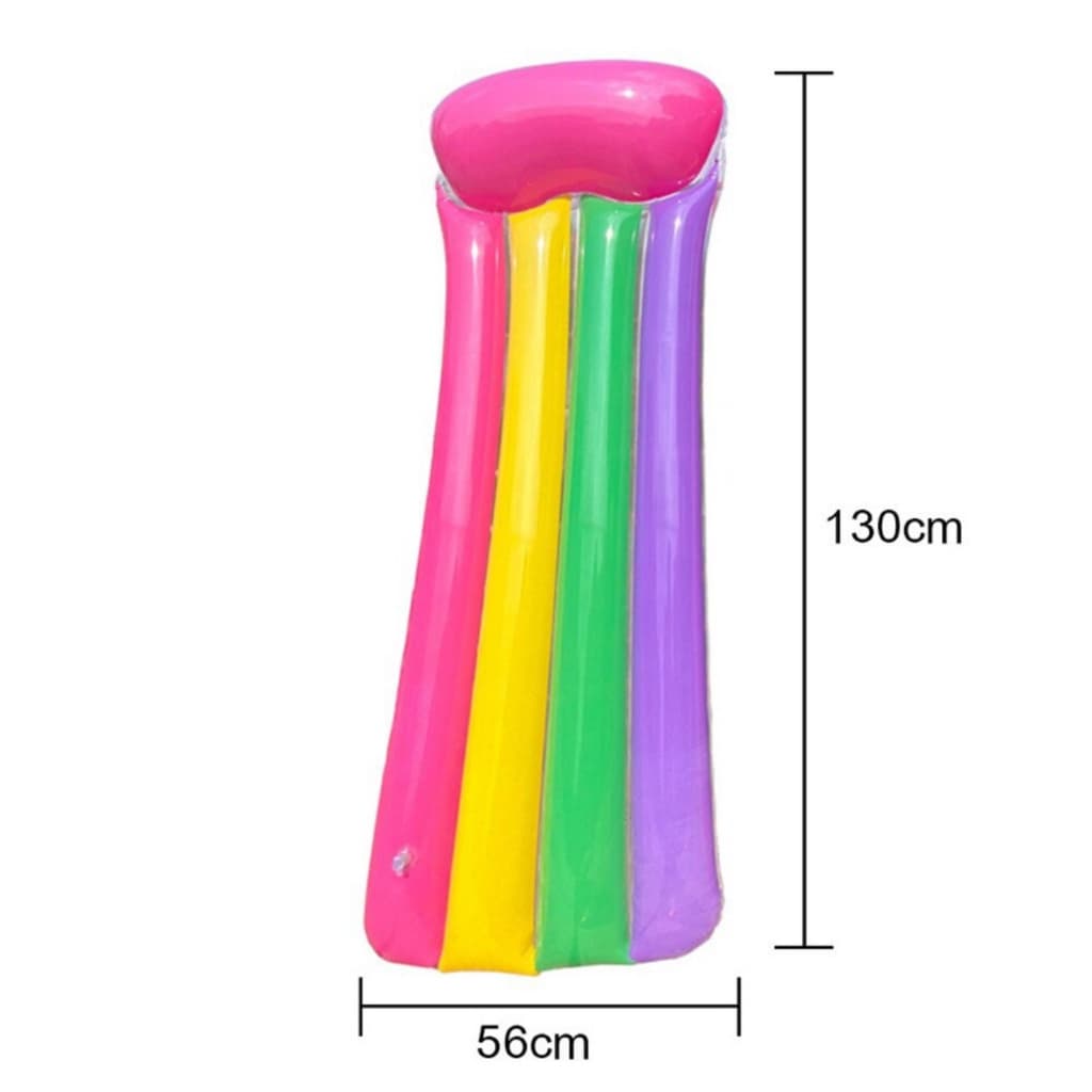 Boia Colchão inflável Colorida Arco Iris Praia Piscina