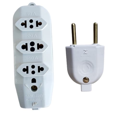 Kit Faça Você mesmo Tomada 10a/20a E Plug Macho Sem fio Kit com 3 Extensão