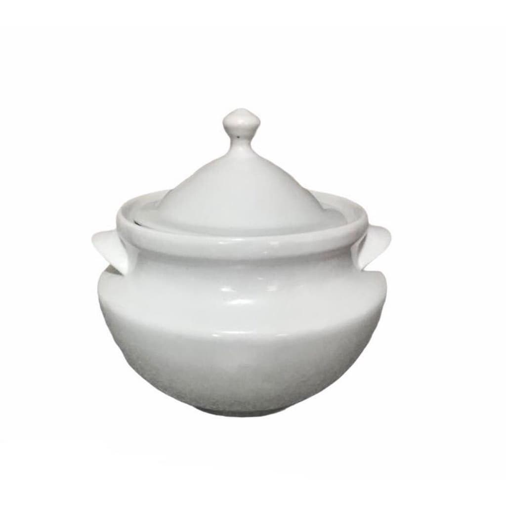 Sopeira Gigante Em Porcelana De 5 Litros Branca De Primeira