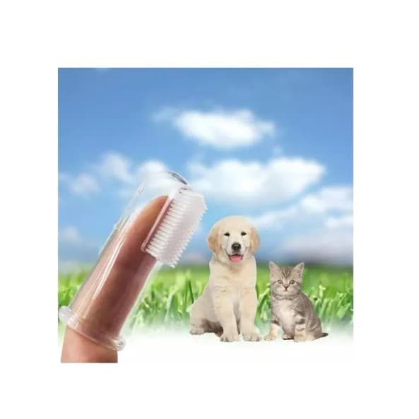 Escova Para Cães E Gatos Pet Dedo Escova De Dentes Macio 00372
