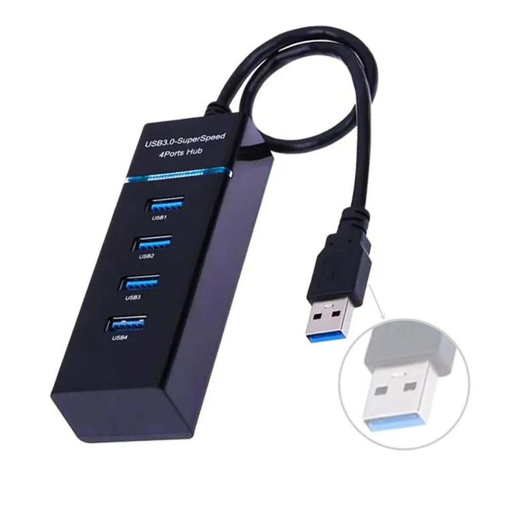 Hub USB 3.0 4 Portas Adaptador USB 3.0 Com 4 Portas USB 3.0