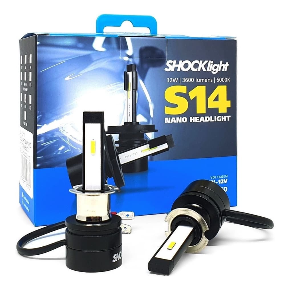 Lampada Super Led Mini Shocklight 32w S14 Nano H3 6000k