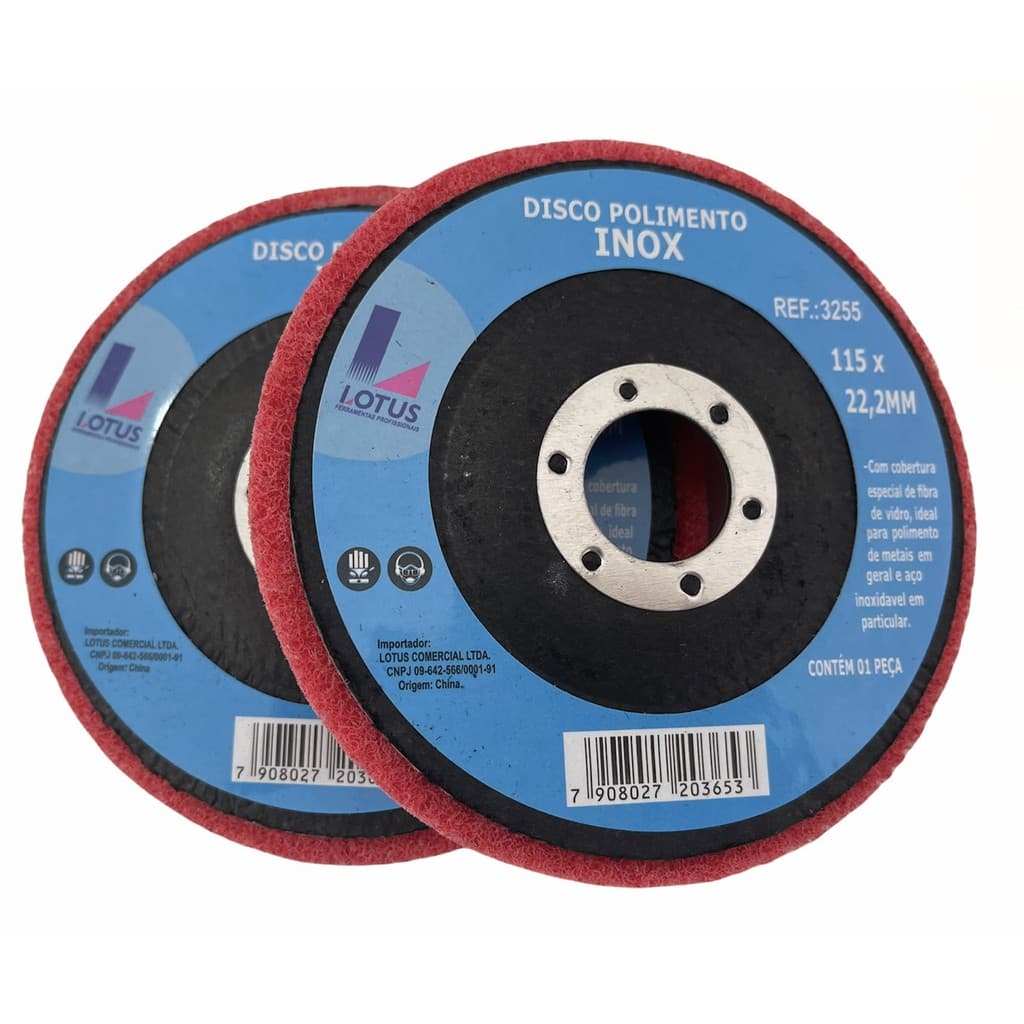 Disco Polimento Em Inox 4.1/2'' Lotus