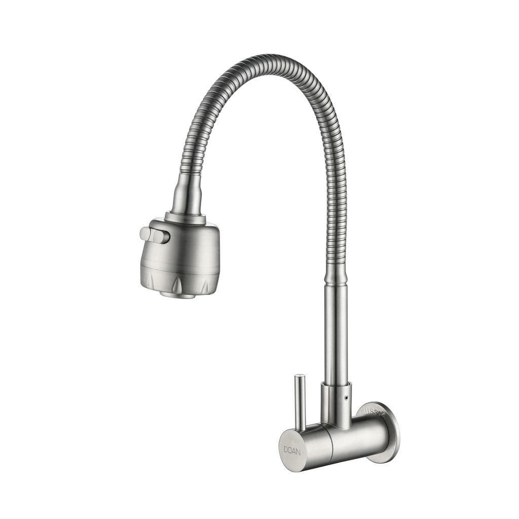 Torneira Gourmet Cozinha Inox Giratória Parede NOX05 Doan