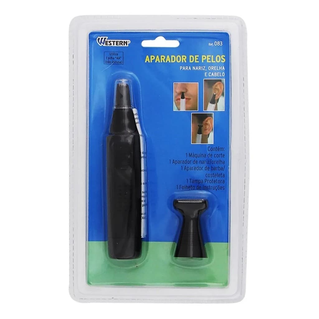 Aparador De Pelos Nariz, Orelha, Barba Portátil A Pilha