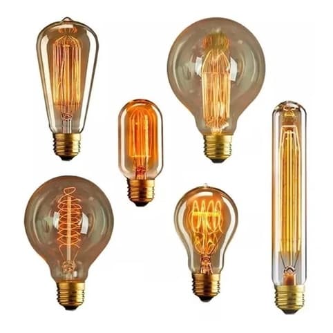 Lâmpada Filamento De Carbono Retrô Iluminação 110v Ou 220v Decorativa Decoração