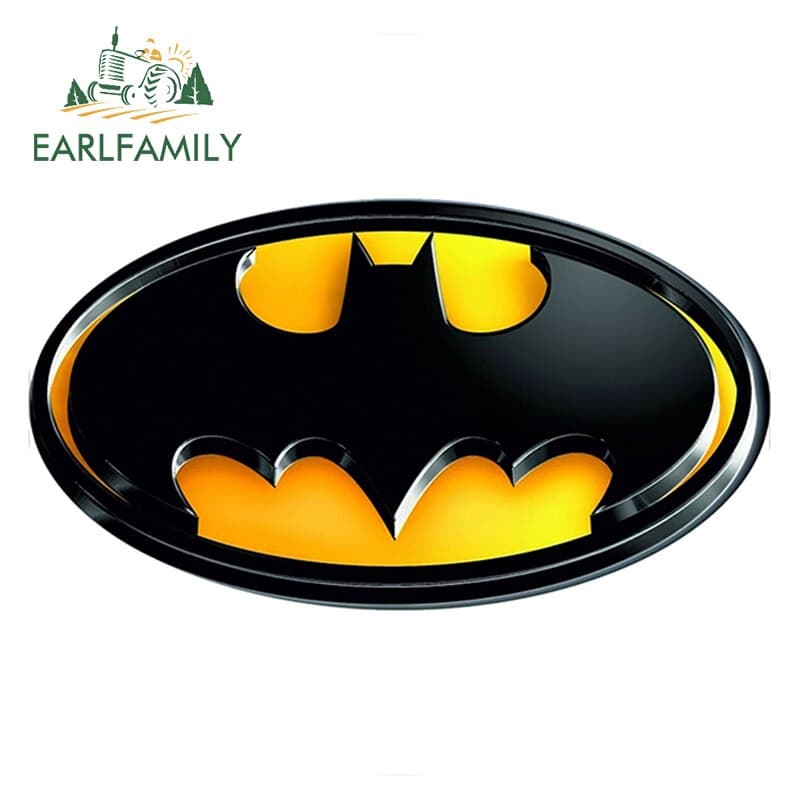 EARLFAMILY 13cm x 13cm Logotipo Do Batman Super Herói Adesivo De Carro Geladeira À Prova De Riscos Prancha De Surf Bagag
