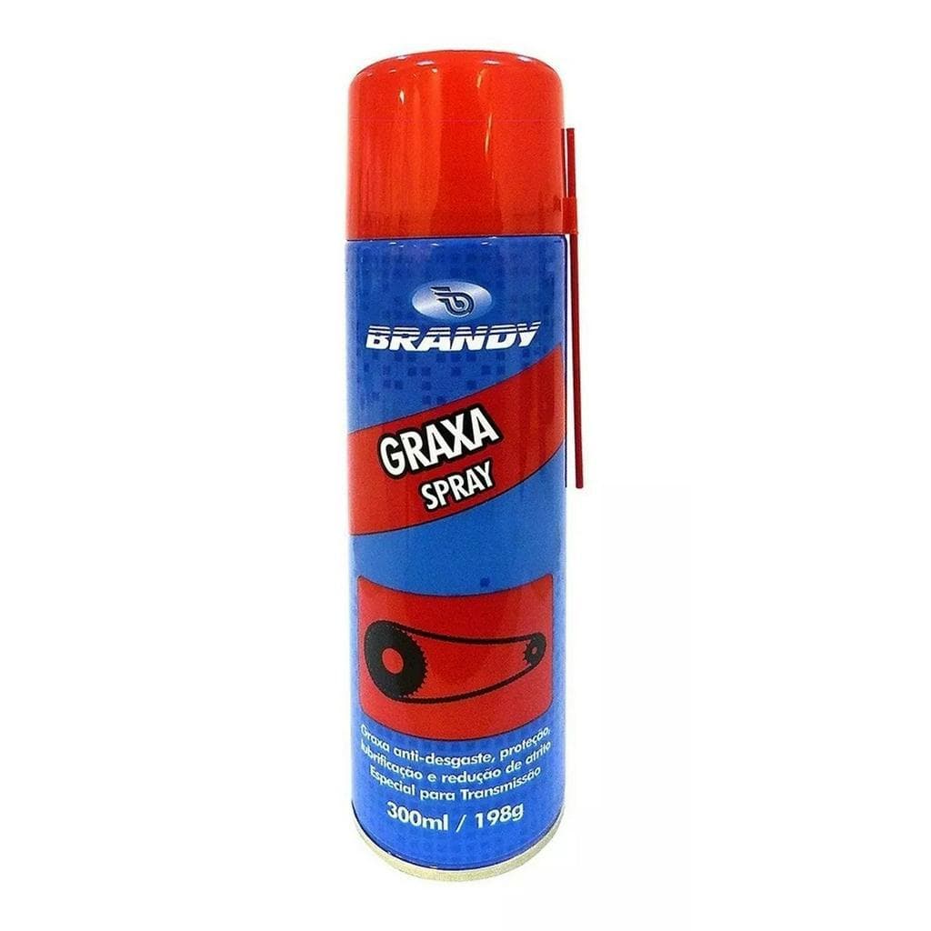 Graxa Spray Lubrificante Anti Desgaste Correntes de Transmissão/Motos/Bicicletas/ - Lata 300ml/198g