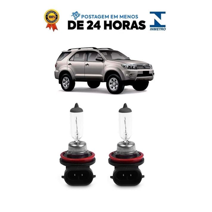 Par Lampada Farol de Milha Hilux SW4 2005 2006 2007 2008 HB4