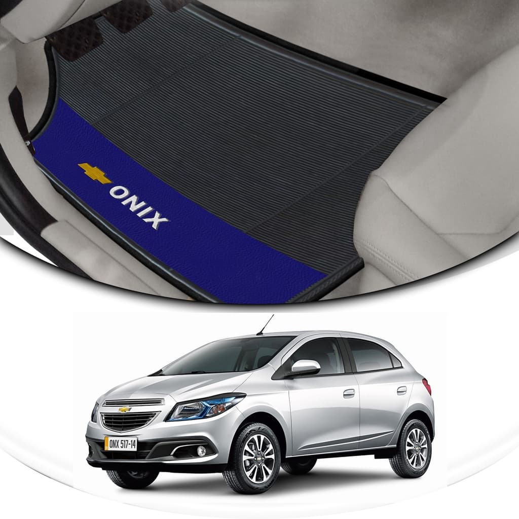 4 Tapete Chevrolet Onix Emborrachado Grosso Resistente 2013 Até 2024 Premium Couro