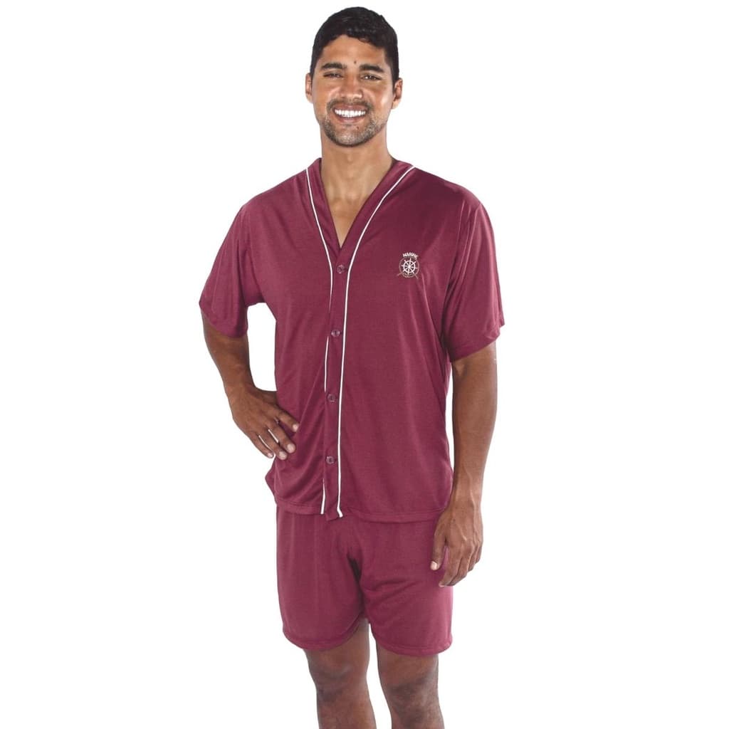 Pijama Masculino Adulto Meia Manga