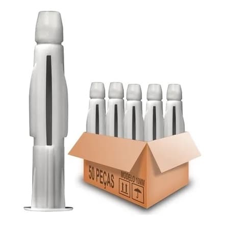 50pcs Bucha Mu Sfor 10mm P/ Drywall Bloco Tijolo Oco