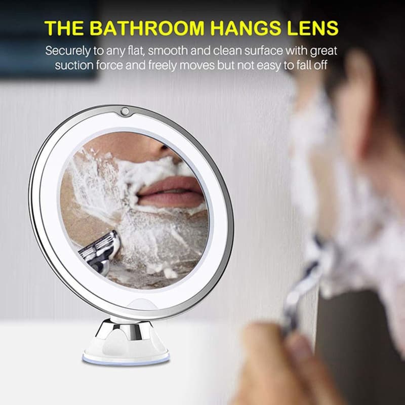 Espelhos De Vaidade De Ampliação Iluminados KIN Com Espelho De Banheiro Miroir De Maquiagem Leve