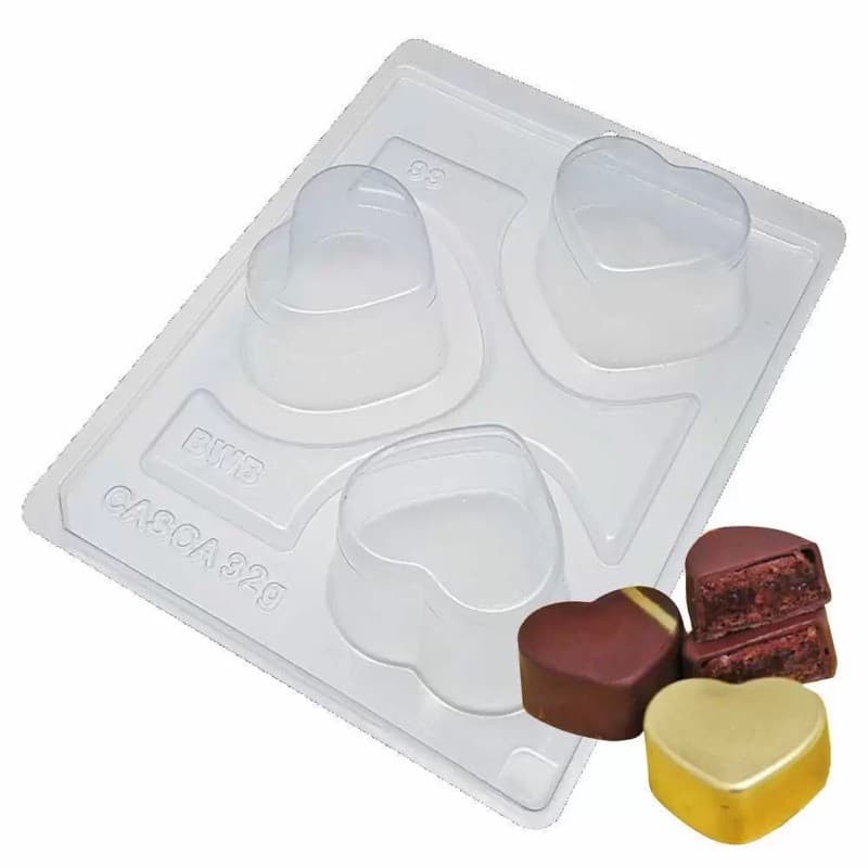 Forma De Acetato Com Silicone Mini Pão De Mel Coração (99) - BWB