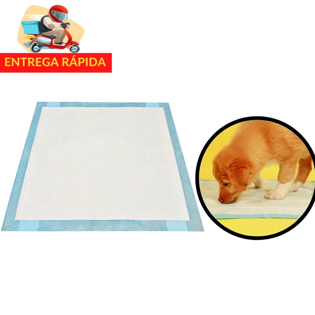 Tapete Higienico Canino Super Absorvente 60 x 55 cm 06 Unidades - Tapete Higienico Descartavel Dog