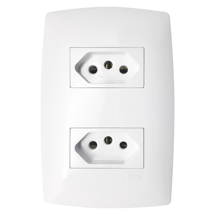 Tomada Dupla 20a Branco 4x2 Iluminacao - Blux