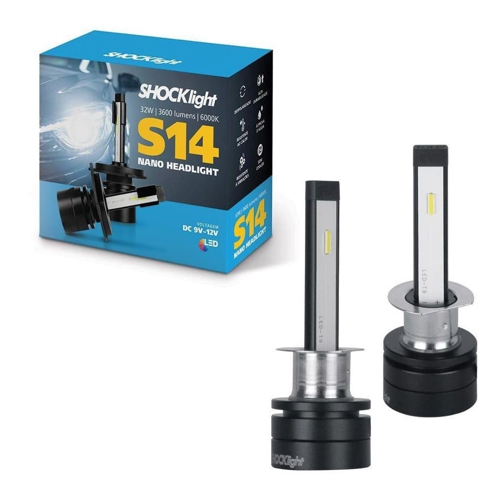 Lampada Super Led Mini Shocklight 32w S14 Nano H1 6000k