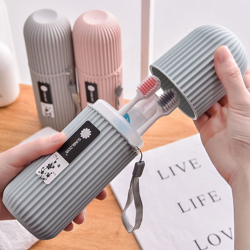 Copo De Armazenamento De Produtos De Higiene Pessoal Para Viagem , Portátil , Caixa De Pasta De Dentes , Organizador De