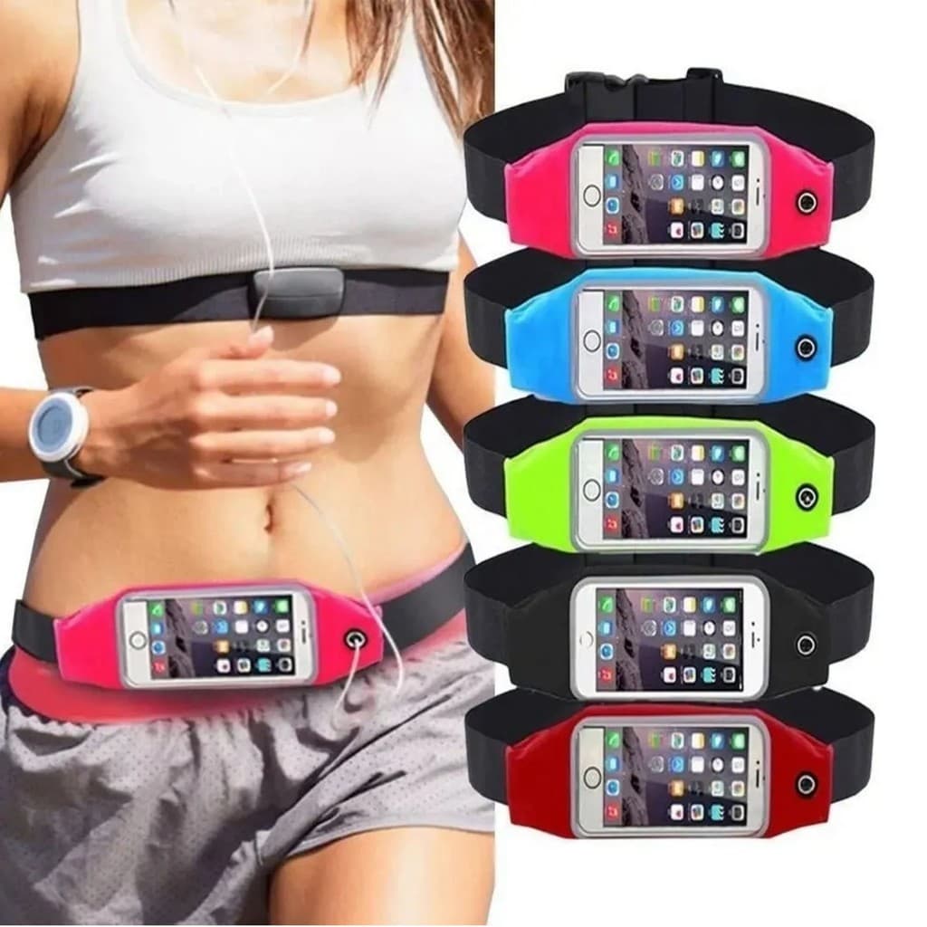 Pochete Cinto Para Celular Com Porta Chave Academia Corrida Esporte Fitness