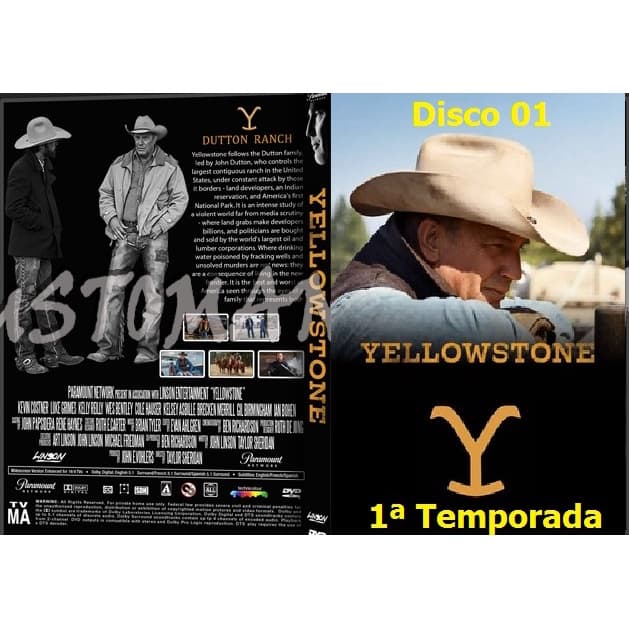 Dvd Yellowstone - As 5 Temporadas Completas - Dublado ou Legendado - 10 Discos