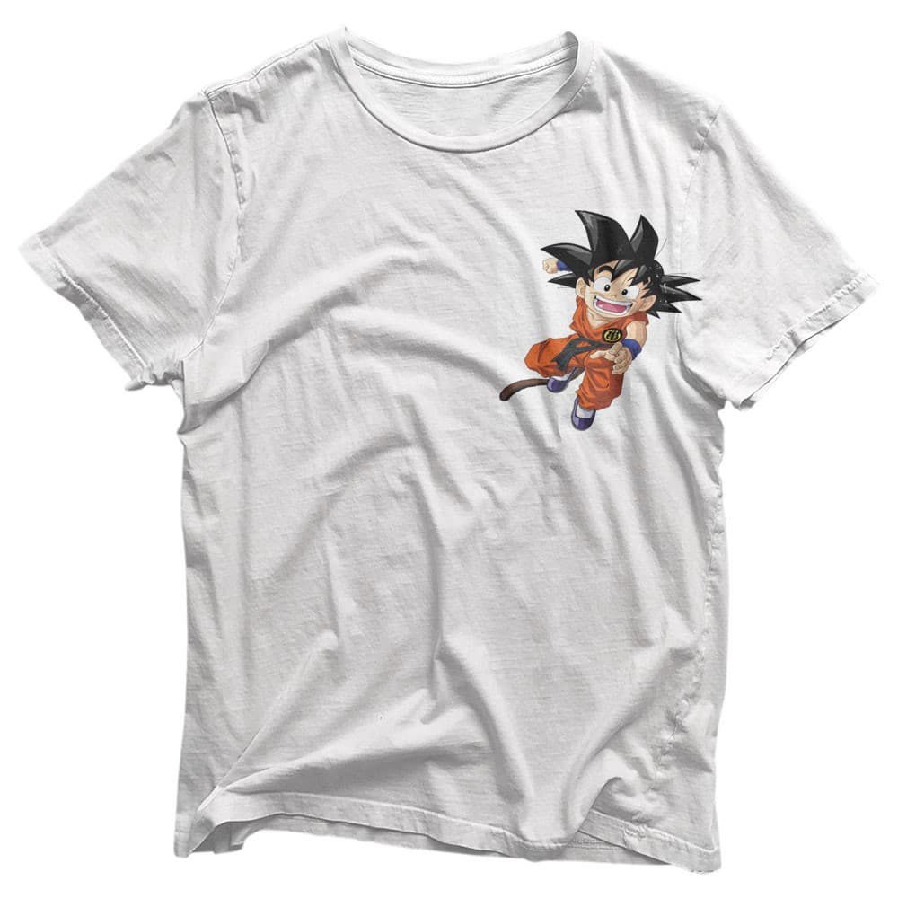 Camisa Kid Goku Peito - Camisas Dragon Ball Estampa Total