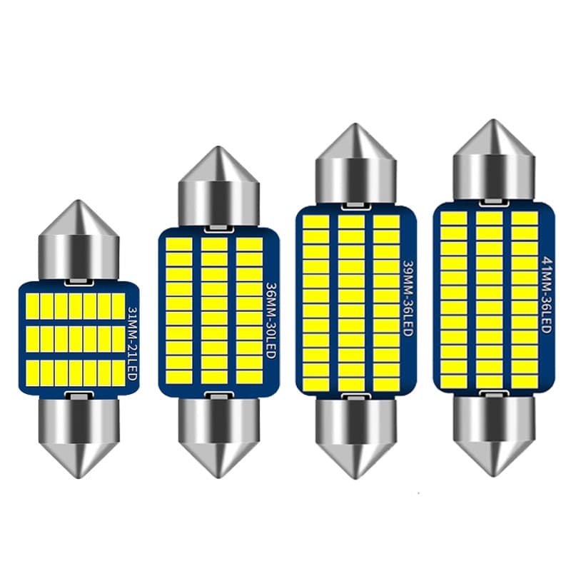 4x Festoon 31mm 36mm 39mm 41mm C5W C10W Lâmpada LED Canbus Sem Erros De Leitura Interior Do Carro Lâmpadas De Placa De Licença 3014 SMD