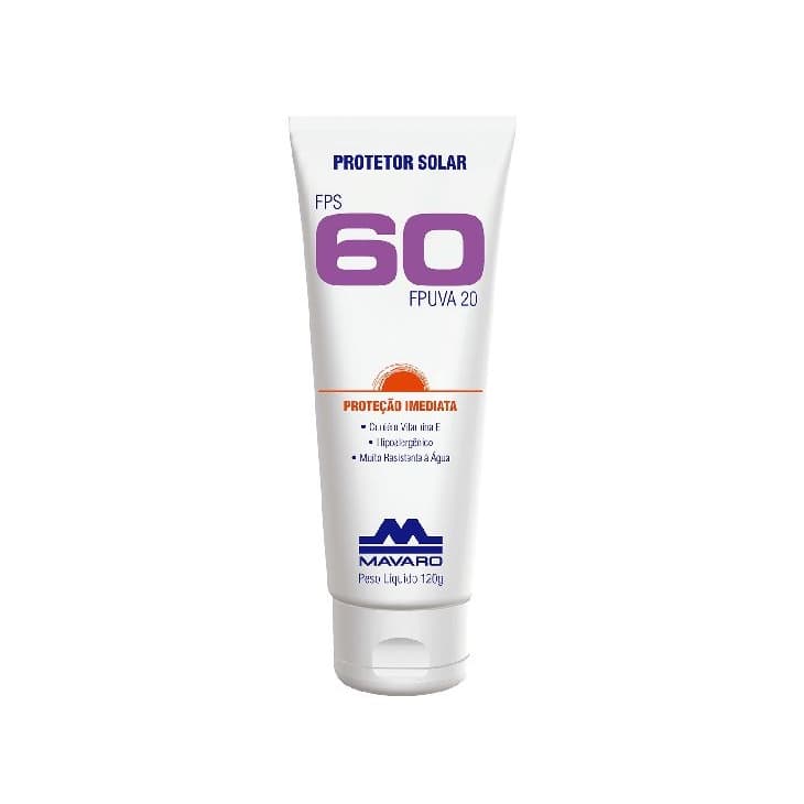 Protetor Solar 60FPS Mavaro 120GR