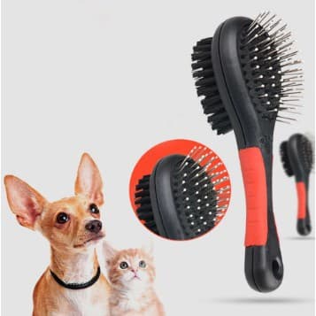 Escova Pente Dupla Pinus Para Pentear Cachorros e Gatos Pet Tirar os Pelos