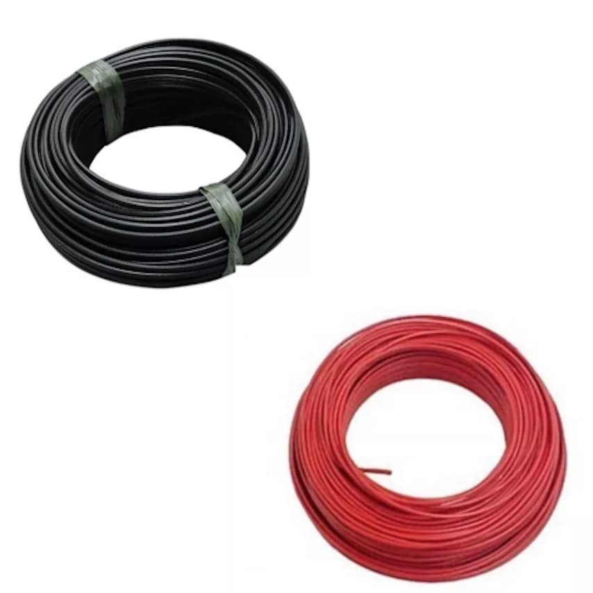 30 Metros Fio para Instalar Chuveiro 6mm Flexível Rolo de Cabo Preto ou Vermelho