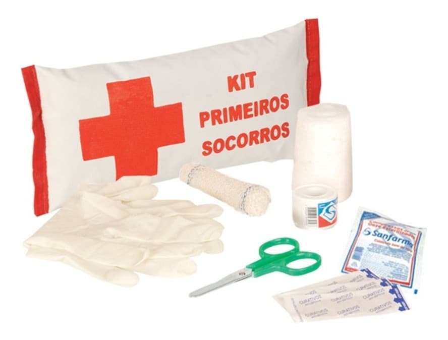Kit de Primeiros Socorros Plasticor - Completo para Casa, Empresa e Carro