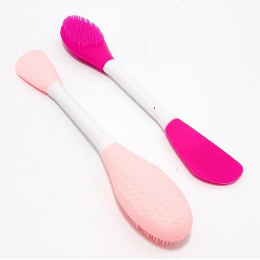 Espátula E Escova Facial De Silicone 2 Em 1