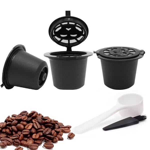 Kit 3 Cápsulas Café Nespresso Reutilizável Reaproveitável com Dosador e Pincel de Limpeza Oferta