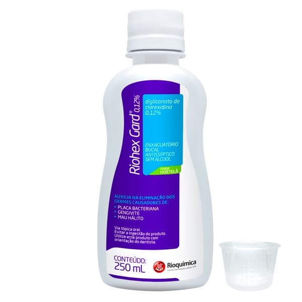 Antisséptico Bucal Sem Álcool Riohex Gard 0,12% 250ML Rioquímica