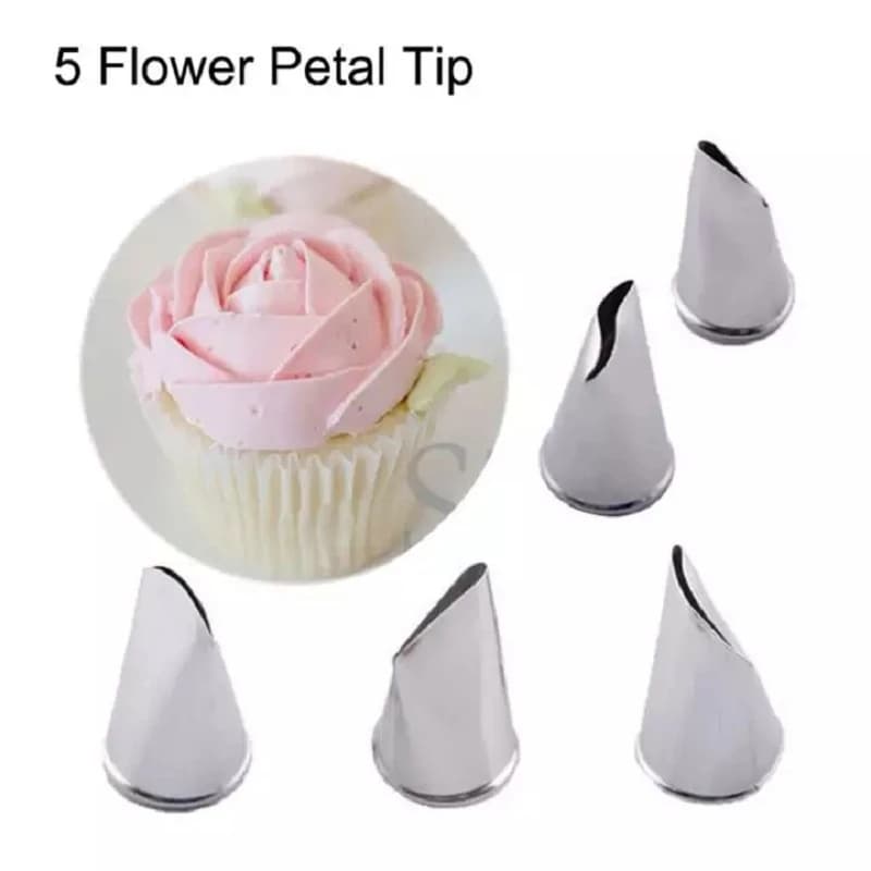 5pcs Bicos De Confeiteiro Piping Bicos Pétalas De Rosa