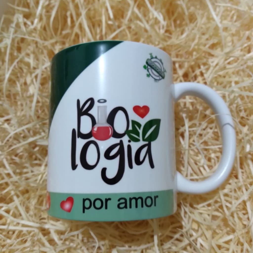 Caneca xícara de Porcelana Louça Personalizada Profissões Biologia