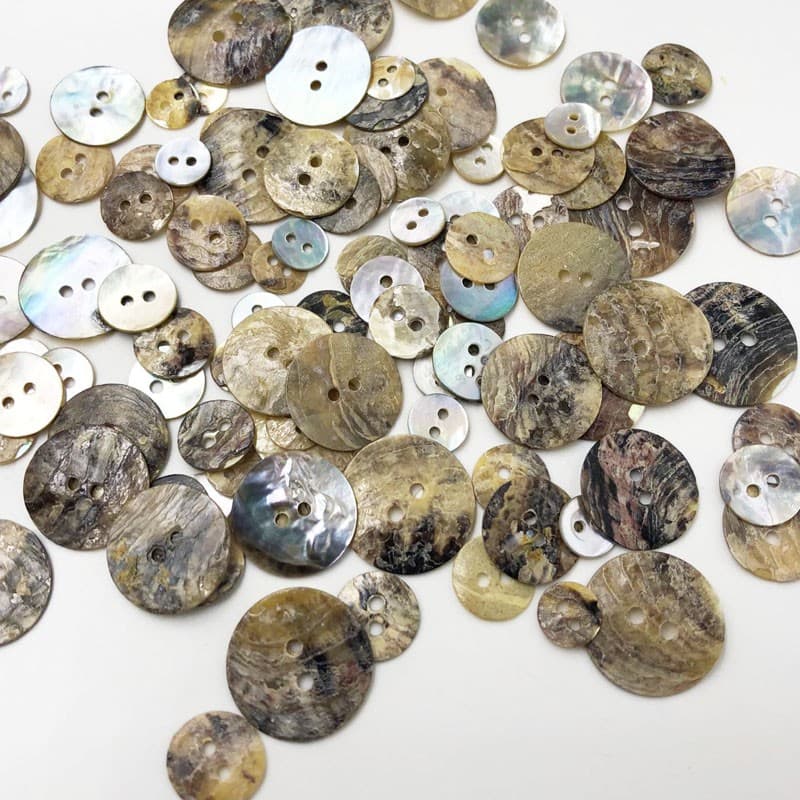50 Peças 9mm/12mm/13mm/15mm/18mm/20mm Botões De Costura De Concha Natural Cor Japão Madrepérola MOP Quadrada 2 Furos PM2