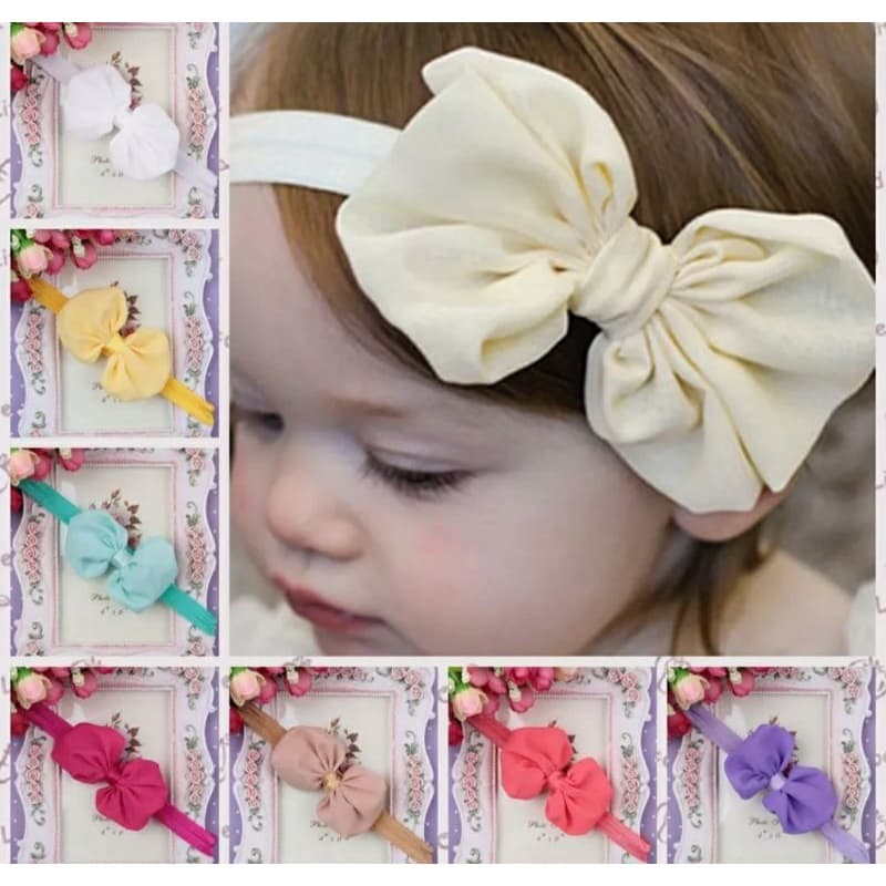 Tiara Faixa Lacinho Cabelo chiffon Menina bebê