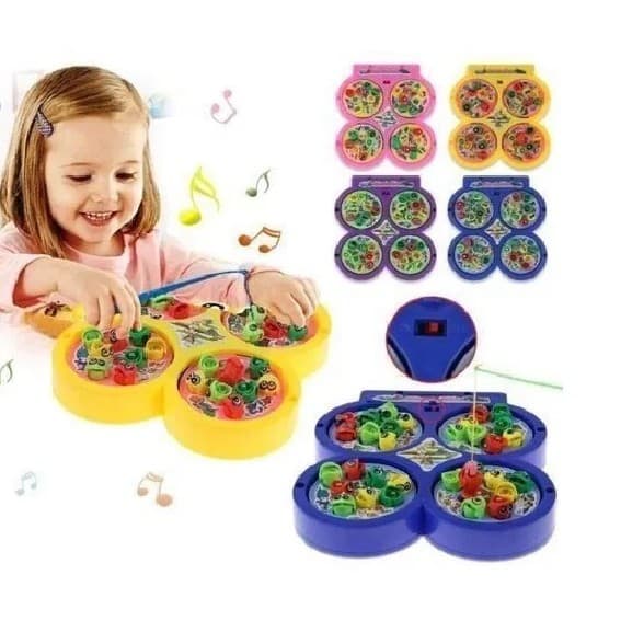 Jogo Pega Peixe Pescaria Maluca 32 Peixes E 4 Varas