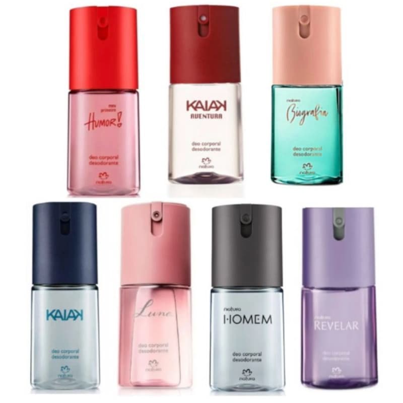 Perfume deo corporal desodorante 100 ml várias fragrâncias e refil